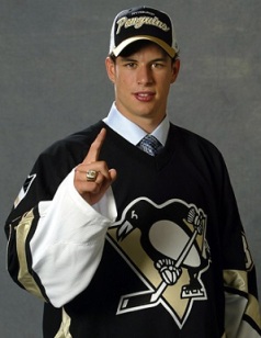 Sidney Crosby, first overall selection in the 2005 NHL Entry Draft